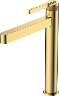 Produktbild von Avapax | Waschtischarmatur Stehend Hoch - Gebürstetes Gold - 298 Mm - Keramikkartusche 26 Mm - 1 Stück