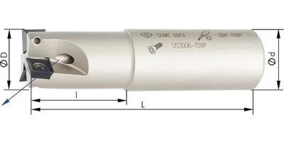 Produktbild von Schaftfräser 90G. m. IK. D 25mm Z 3       f.SOMT09