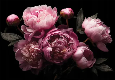 Produktbild von Fototapete Blumen Pfingstrosen Natur - 300x210 cm - Vliestapete Wohnzimmer Schlafzimmer - Vlies Fototapete Rosa - 16045VX6