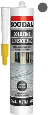 Produktbild von 290ml SOUDAL COLOZINC Blechkleber Blechpfannenkleber Dachdecker Dunkelgrau