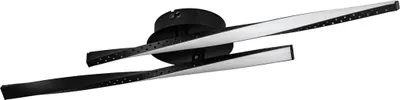 Produktbild von EGLO LED Deckenleuchte Adeje, Deckenlampe in schwarz und Kunststoff in weiß, Lampe Decke für Wohnzimmer, Schlafzimmer und Flur, warmweiß