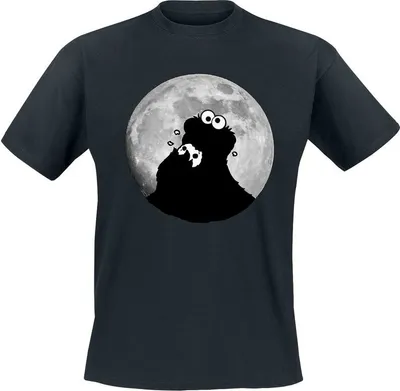 Produktbild von Sesame Street T-Shirt Herren Cookie Monster - Moonlight schwarz M