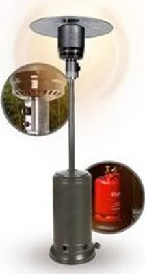 Produktbild von 14 kW Heizpilz Gasheizer Gasheizstrahler Terrassenheizstrahler Heizstrahler,Farbe:anthrazit (Pantone 419U)