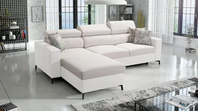 Produktbild von Ecksofa Beth I Mini mit Schlaffunktion und Stauraum für Bettzeug für das Moderne Wohnzimmer