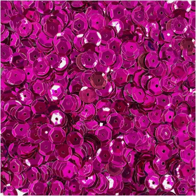 Produktbild von LOVEART SEQUINS für Handwerk Runde Lose metallic Pailletten 9mm/15g, fuchsia