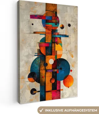 Produktbild von Leinwandbilder 60x90 cm - Kunst - Farbenfroh - Modern - Formen, Leinwand Bilder, Wanddeko, Bild