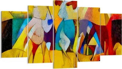 Produktbild von Bild auf Leinwand - Leinwandbild - Abstraktion modern - 160x85cm - Wand Bild - Wanddeko - Leinwanddruck - Bilder - Kunstdruck - Wanddekoration - Leinwand bilder - Wandkunst - EA160x85-3455