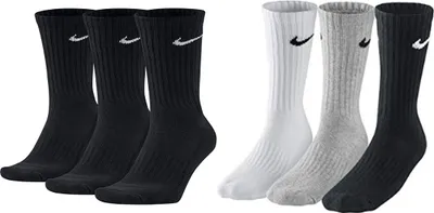 Produktbild von 6 Paar Nike Herren Damen Socken SX4508 - Farbe: schwarz weiß/grau/schwarz - Größe: 34-38