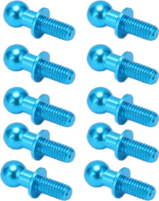 Image de Tige de liaison à rotule métallique, 10 pièces, pour voiture RC Tamiya TT01 TT02, bleue, accessoire pour suspension d'amortisseur, alliage d'aluminium