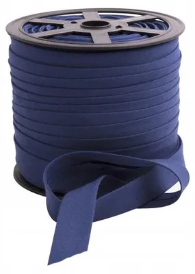 Produktbild von Kamtex Baumwollschrägband Dunkelblau 18mm 1 Meter