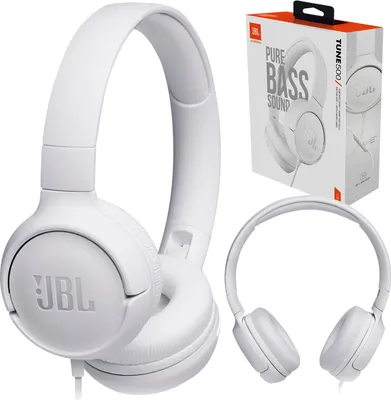 Zdjęcie produktu dla JBL Tune 500, Przewodowa, 20 - 20000 Hz, Połączenia/muzyka, 148 g, Zestaw słuchawkowy, Biały