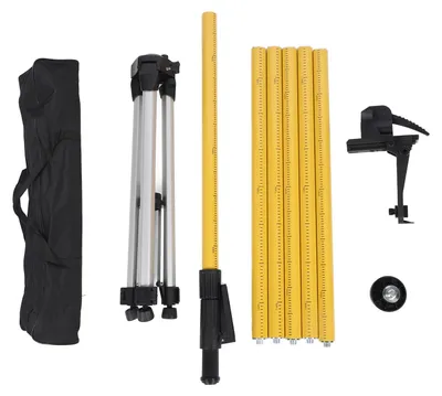 Image de Kit de cannes à niveau, canne télescopique de 4,2 m en alliage d'aluminium avec trépied et stabilisateur
