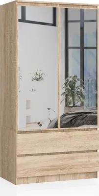 Produktbild von AKORD Furniture Factory SP0PSYSSONLUST, Eiche, Garderobe, 4 Regale, 2 Tür(en), Matt, Drehtür