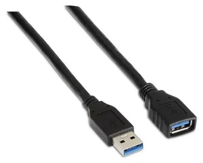 Productafbeelding van AISENS A105-0041, 1 meter, USB A, USB A, USB 3.2 Gen 1 (3.1 Gen 1), 5 Gbit/s, zwart