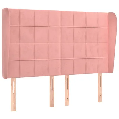 Produktbild von vidaXL Kopfteil mit Ohren Rosa 147x23x118/128 cm Samt