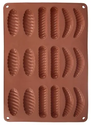 Produktbild von Silikon-Keks- und Pralinenform, braun, 33 x 24,5 x 1 cm