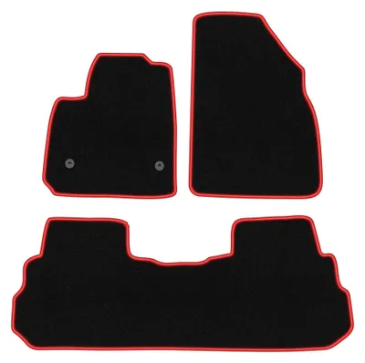Immagine prodotto di Tappetini in moquette per Cadilac XT5 2015- – set 4 pezzi, nero/rosso, su misura – Wielganizator CARLUX