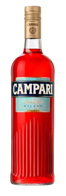 A bottle of Campari aperitif.