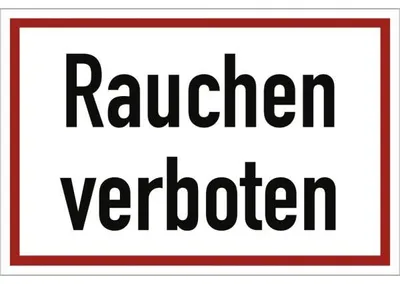 Produktbild von Dreifke® Schild Rauchen verboten, Textschild, Aluminium, 300x200 mm