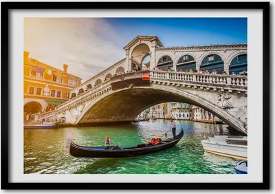 Produktbild von Bild - Bilder - Bilderrahmen - 70 cm x 50 cm - MDF-Rahmen, Wandkunst Venedig, Italien