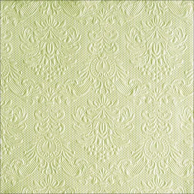Servietten Papier 33x33cm Elegance geprägt 15 Stück Hellgrün