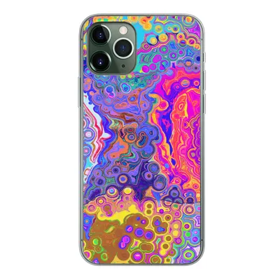Produktbild von MuchoWow® Handyhülle Schutzhülle Hülle für iPhone 11 Pro Kunst - Formen - Farbe - Psychedelisch Silikon Softcase Handy Hülle - Handy