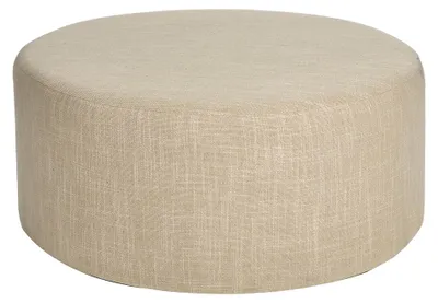 Imagen del producto de Pomax Delilah, taburete, color beige, diámetro 80 cm, altura 35 cm