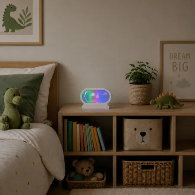 Produktbild von LED Tischlampe - schwebende Quallen - RGB - Weiß - 20 x 14 cm