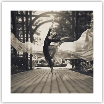 Produktbild von Poster - Poster ohne Rahmen - Ballerina Tanz Luft - 40x40 cm - Wand Bild - Wanddeko - Wandbilder - Kunstposter - Wandposter - Bilder - Kunstdruck - Wanddekoration - Wandbild - P2XAC40x40-4945