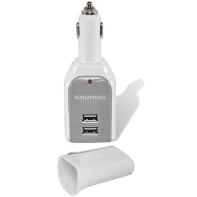 Produktbild von Grundig 2-in-1 Dual USB Ladegerät 12/24 V
