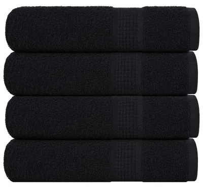 Immagine prodotto di vidaXL Asciugamani da doccia FROGN, 4 pezzi, nero, 70x140 cm, 360 g/m²