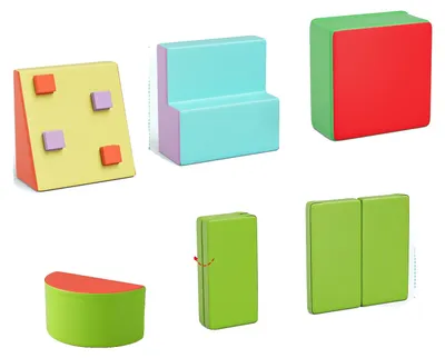Obrázek produktu pro Měkké stavební kostky, lehký design, bezpečný pěnový materiál, různé barvy
