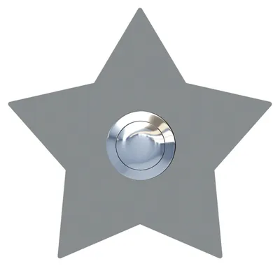 Produktbild von Türklingel Stern in Grau Metallic