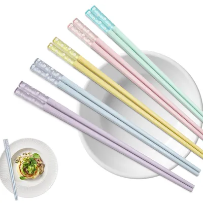 Essstäbchen 5 Paar, Glasfaser, spülmaschinenfest, mehrfarbig