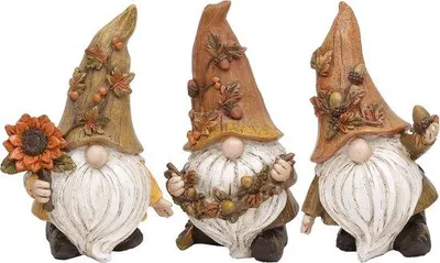 Produktbild von Herbstgartenfiguren Set aus Holz für Innen und Außen Dekoration