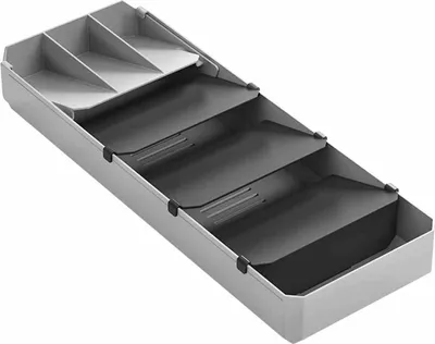 Produktbild von metaltex Besteck-Organizer Uni-Fit Kunststoff grau