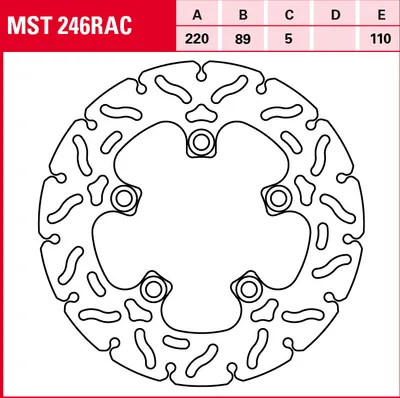 Image de TRW Lucas Disque de frein MST246RAC,rigide