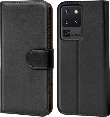 Produktbild von Conie Klapp Tasche für Samsung Galaxy S20 Ultra Kartenfach Rundumschutz Hülle in Schwarz