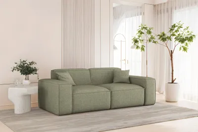 Produktbild von Sofa Designersofa CELES PREMIUM 2-Sitzer in Stoff Artico Grün