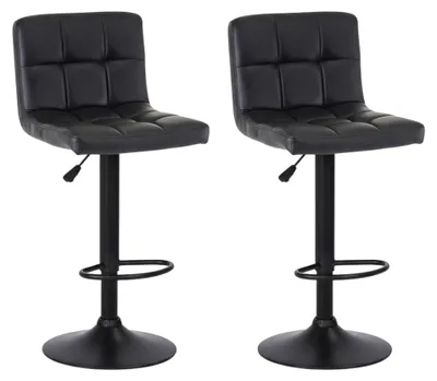 Immagine prodotto di Set 2 Sgabelli Bar Alti Cucina Regolabile Girevole 41x45x89/110 cm