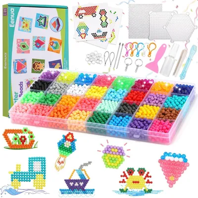 Produktbild von Bügelfreie Fuse Beads Set 3220 Perlen 32 Farben Starter-Set
