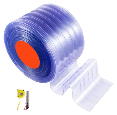 Produktbild von PVC-Streifenvorhang, 30,8 x 0,3 m, Lamellenvorhang, Meterware, -20 °C bis 60 °C Vorhangstreifen für Türen von Supermärkten, Garagen, Lagerhallen