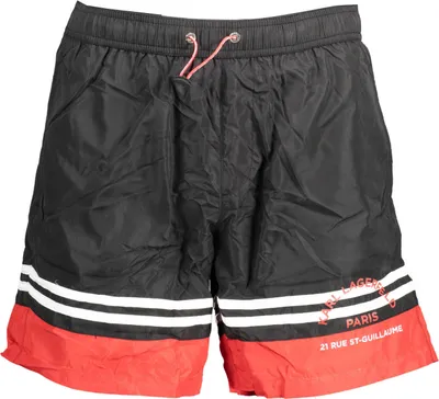 Image de KARL LAGERFELD BEACHWEAR Maillot de bain homme textile noir SF13823 - Taille : S