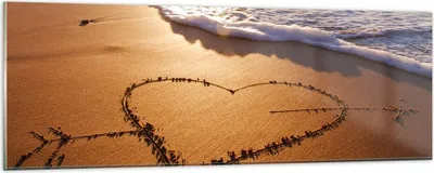 Produktbild von Bilder auf glas - Sommer Meer Sand Strand - 90x30cm - Glasbilder - Wandbilder - Kunstdruck - zum Aufhängen bereit - Wanddekoration aus Glas - Glas Bilder - Wandbild auf Glas - GAB90x30-3163