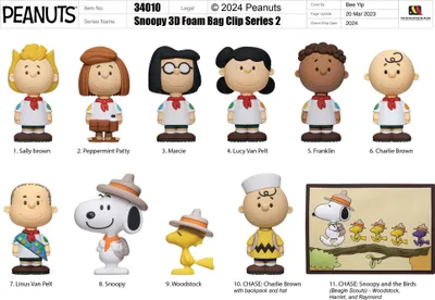 Produktbild von Die Peanuts 3D PVC-Taschenanhänger Snoopy Series 2 Display (24)