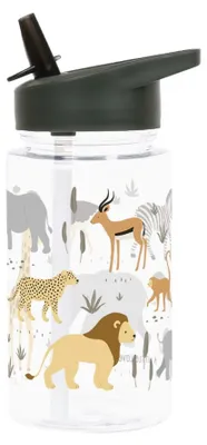 Produktbild von A Little Lovely Company Savanna, 450 ml, Tägliche Nutzung, Grau, Transparent, Polypropylen (PP), Tritan, Kind, Straw lid