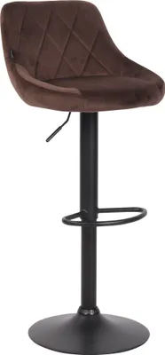 Produktbild von Barhocker HLO-CP268 Samt schwarz  braun