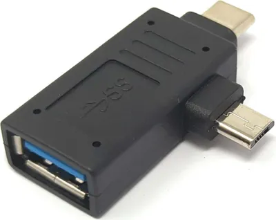 Produktbild von USB Y 3.1 Adapter Typ C Stecker & 2.0 Micro B Stecker zu 3.0 A Buchse Kabel
