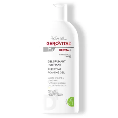 Produktbild von Gerovital H3 Derma+ Reinigendes Schaumgel mit Salicylsäure für fettige & unreine Haut, talgregulierend und porenreinigend, 200 ml