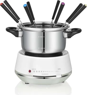 Produktbild von Melissa 16310230 - Elektrisches Fondue Set - 2L - 1200W - Edelstahl - Weiß